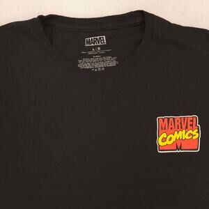Marvel Comics Crew Neck Graphic Short Sleeve Casual T Shirt Mens Size L Black